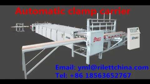 Clamp carrier : Automatic clamp carrier optimizing cross cut saw