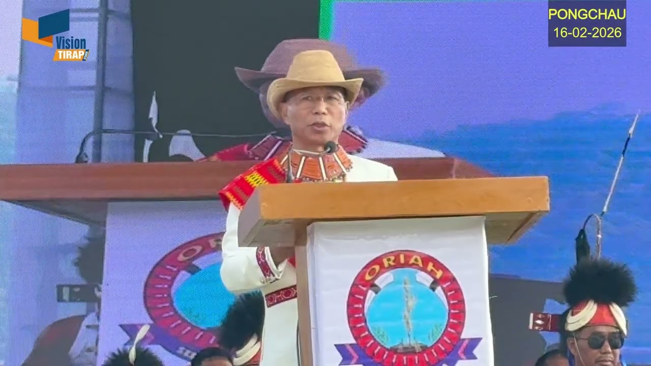 Motivational speech delivered by DC Tirap, Techu Aran, at the Wancho Oriah celebration in Pongchau.