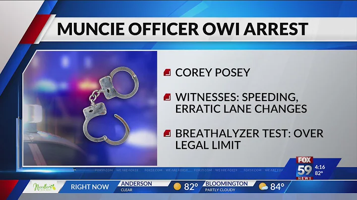 Muncie police officer arrested in OWI case