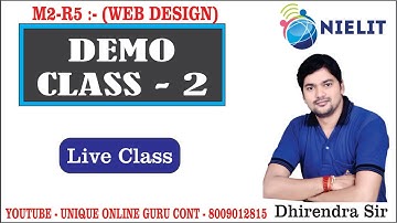 O level | Web Design M2-R5 | Demo class Day - 2 | O level all tutorial by unique online guru