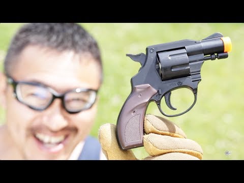 ACADEMY S&W M36 8連BBリボルバー 玩具 トイガン レビュー - YouTube