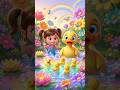🦆 Five Little Ducks Song 🌈#LittleRainbowLand #FiveLittleDucks #ToddlerLearning #KidsShorts #YouTube