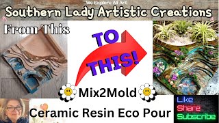 From a Flop to a Gorgeous Air Plant Zen Garden Terrarium - Eco Pour Ceramic Resin Diorama