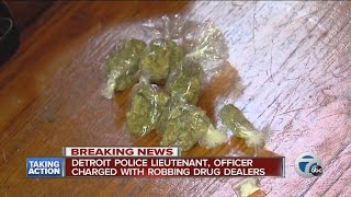 Detroit police lieutenant, officer indicted on robbery, extortion, and drug charges