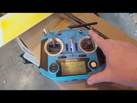 Discus Launch Glider (DLG) transmitter setup.