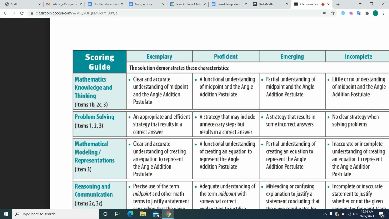 Embedded Assessment Explanation