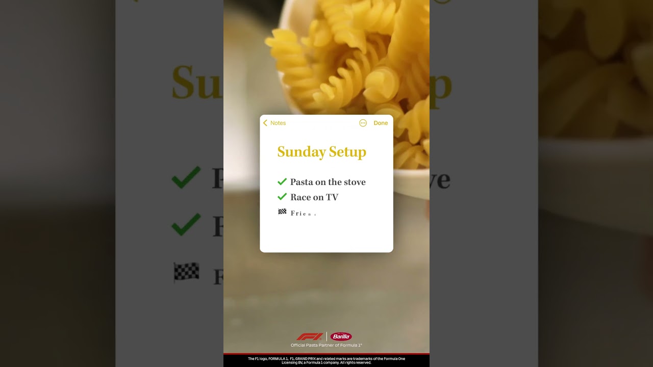 Barilla | Sunday Checklist