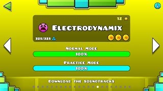 Electrodynamix Completed 100% (All Coins) - Geometry Dash | JimmyGD