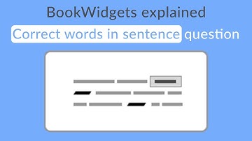 How to create a "Correct words in a sentence" question in BookWidgets