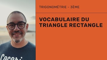 Trigonométrie - Vocabulaire du triangle rectangle