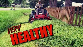 Mowing Down SUPER Thick St. Augustine GRASS