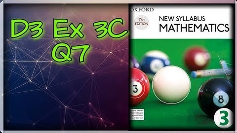 Q7 || Ex-3C || NSM || D3 || Linear Inequalities || O