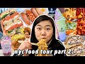 What to eat in new york city nyc food tour part 2 street food boba noodles dumplings  more