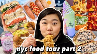 What to Eat in New York City NYC Food Tour Part 2 street food boba noodles dumplings more