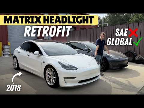 Tesla Model 3 Matrix Headlight Retrofit Process