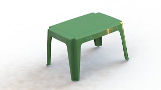 SolidWorks 2016- Plastic table.