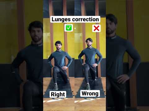 Right vs Wrong lunges |Saurabh Fitness| #youtubeshorts #shorts