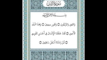 سورة التين ١-٥