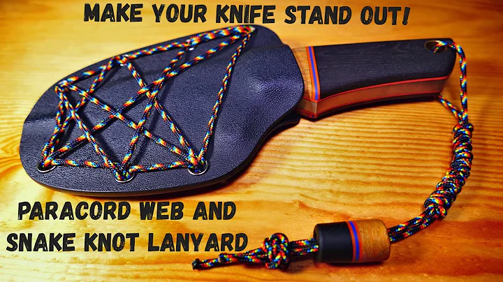 Decorating Kydex Sheath with Paracord Web |Snake Knot Lanyard