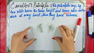 Exercise#6.1 Chapter:6[APPLICATION OF DEFINITE INTEGRALS] Example#2  Cavaliers Principle