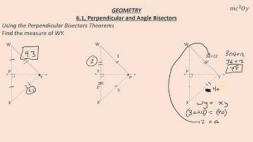 G 6.1, Perpendicular and Angle Bisectors