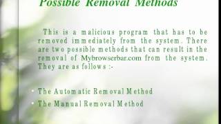 Remove "Mybrowserbar.com" from Windows Browser.