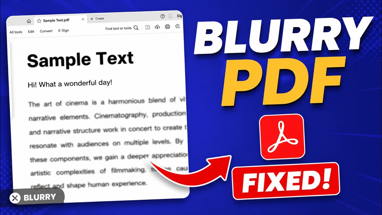 Blurring Pdf Invoice File How to Fix Blurry Text in PDF | Fix Blurry PDF (2026 Quick Tutorial ...