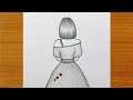 تعليم رسم بنات سهل رسم بنت من الخلف سهلة بقلم الرصاص للمبتدئين رسم 