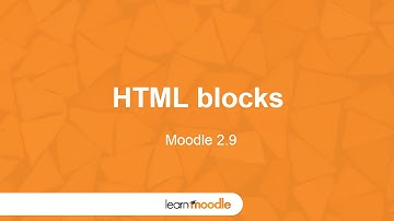 Learn Moodle 2015: HTML Blocks (Moodle 2.9)