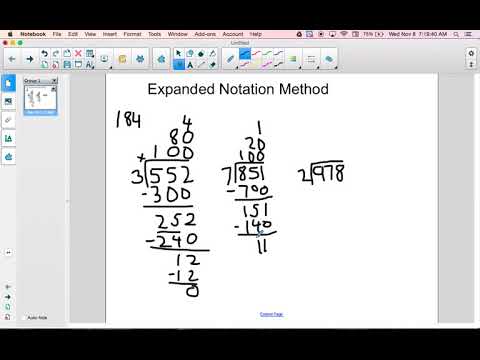 Expanded Notation Method