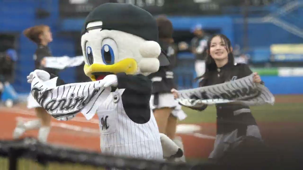 千葉ロッテマリーンズ5回の裏タオルダンス Mスプ マーくん ズーちゃん