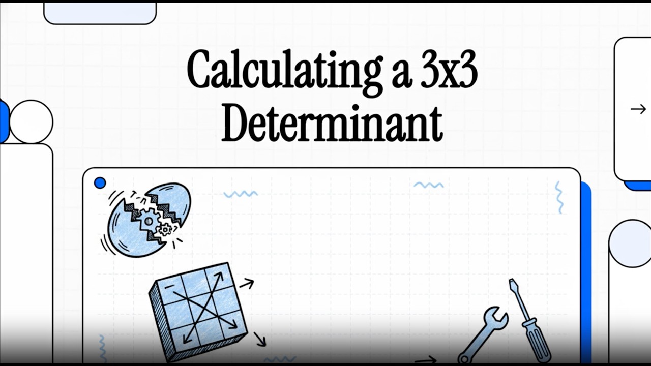 [AI/ML Maths] 3x3 Matrix Determinants Made Easy: The Cofactor Expansion ...