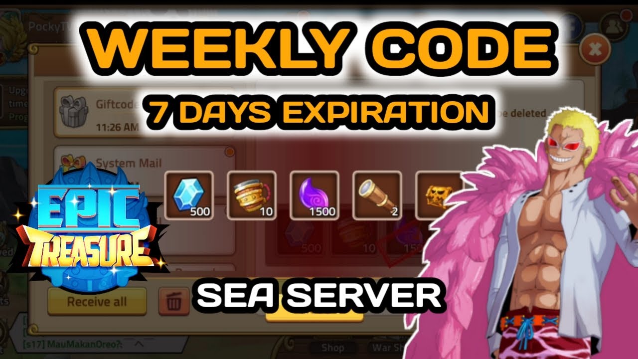 Epic Treasure - WEEKLY CODE