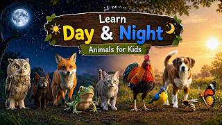 Learn About Nocturnal Animals for Kids! 🦉 Day and Night Animals – Who Comes Out at Night