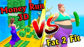 Money Run 3D 👸🤑👗 vs Fat 2 Fit 🌭🤷‍♀️🍆 Games All Levels 🤩 Gameplay iOS, Android Mobile Walkthrough screenshot 3