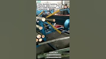 Auto Bamboo Splitting Machine #youtubeshorts #machine #auto #bambooprocessing