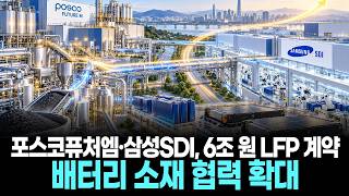 포스코퓨처엠·삼성SDI, 6조 원 LFP 계약…배터리 소재 협력 확대