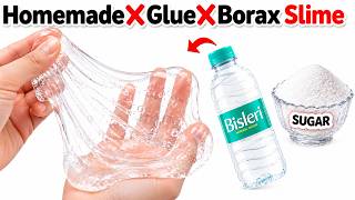 How to Make Water and Sugar Slime at Home💧No Glue, No Borax, No Activator | DIY Water Slime ASMR