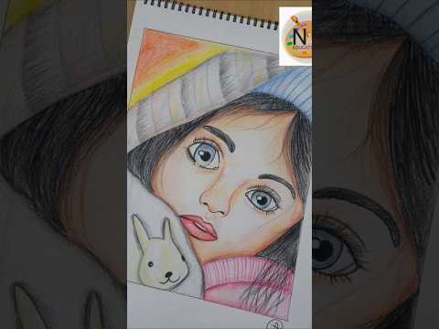 Amazing Color Pencil Portrait by Akira | Little Girl Drawing ✨🎨 #Shorts#art