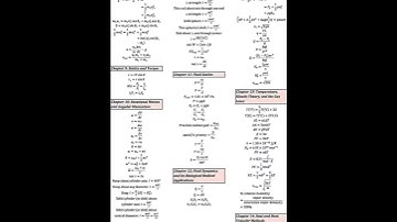 physics formula sheet #short