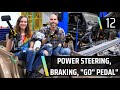 Electric conversion power steering brakes and go pedal