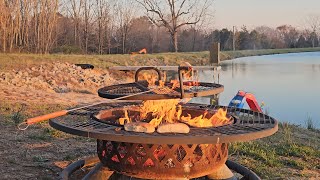 First campfire of the year! Negotiating a land deal over hot dogs, marshmallows & fresh air!