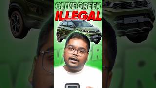 Olive Green Colour पे Ban 🟢 #shorts #olivegreen #ban #hyundai #informative #facts #hindi #cars24