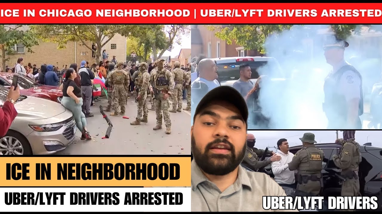 ICE Raid In Chicago Neighborhood | ICE Arrested UBER/LYFT Drivers In Chicago Airport