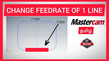 How to Edit Feedrate for One Line in Mastercam  -Tamil -CNC  Training Coimbatore
