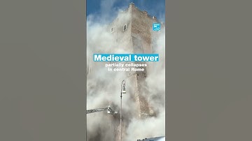 Medieval tower partially collapses in central Rome • FRANCE 24 English