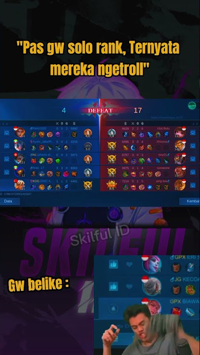 STORY WA || KETIKA SOLO RANK DI TROL