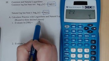 Math 1314 - 4.2 Logarithmic Functions