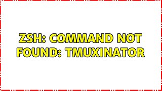zsh: command not found: tmuxinator