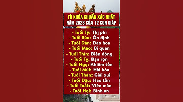 Từ khóa chuẩn xác năm 2023 của 12 con giáp #hatinhbiettuot